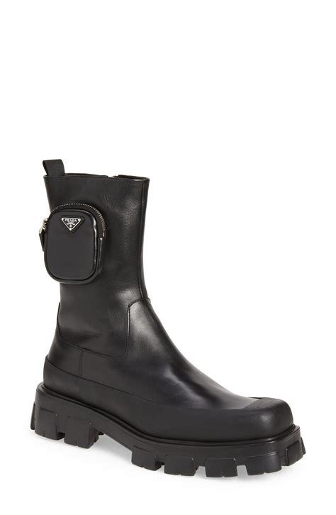 Prada Monolith Lug Sole Chelsea Boot (Men) 